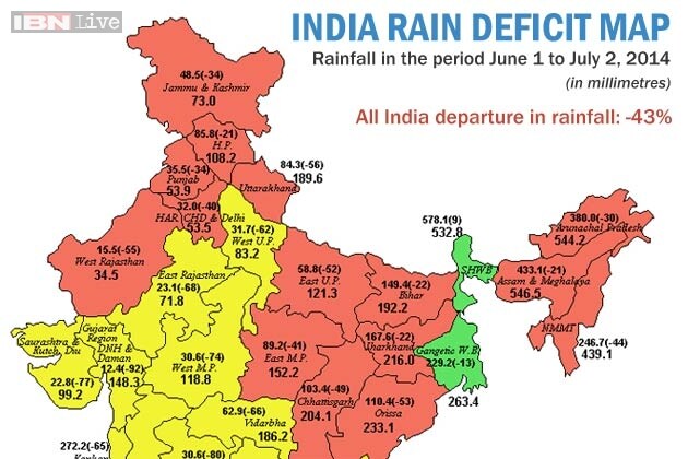 This rain map of India paints a worrisome picture - News18