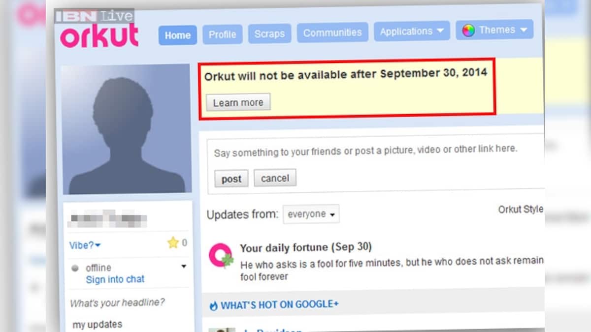 Goodbye, Orkut! Google's first social network shutting down today