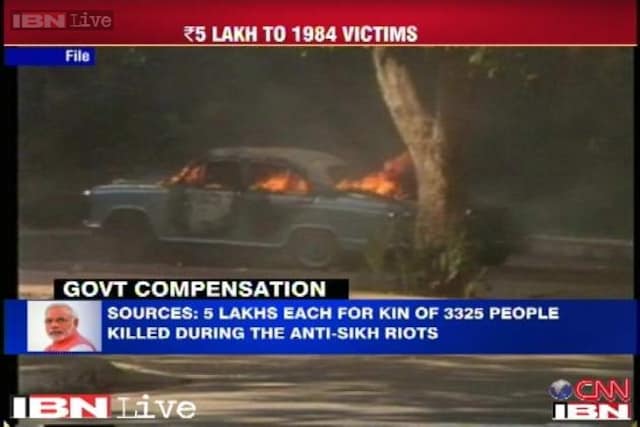 Government announes Rs 5 lakh compensation for families of 1984 riot victims