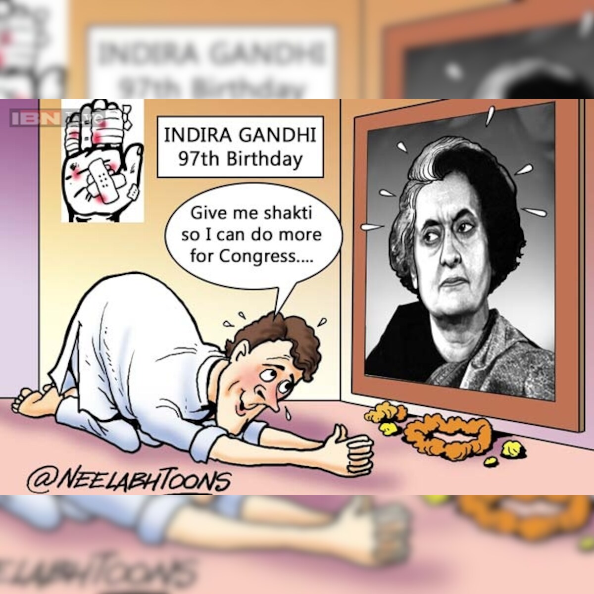 Cartoon of the day: Rahul remembers his grandmother Indira Gandhi on her  97th birth anniversary