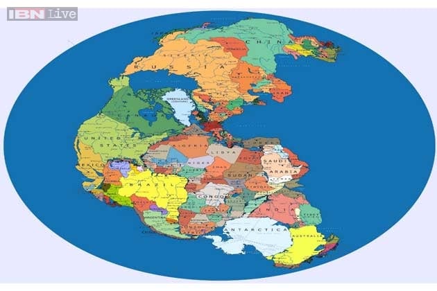 Pangea Map With Countries