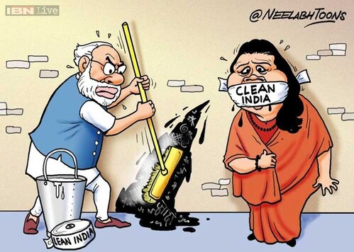 Cartoon of the day: Sadhvi Niranjan Jyoti controversial remark Cartoon of the day: Sadhvi Niranjan Jyoti controversial remark