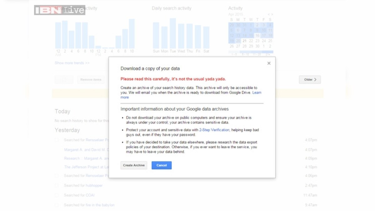 You can now download your entire Google search history. Here's how