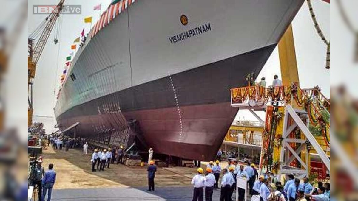 Navy's new stealth destroyer INS Visakhapatnam launched in Mumbai