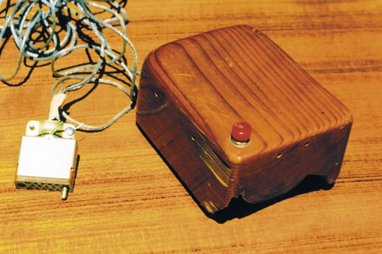 the first computer mouse was made up of