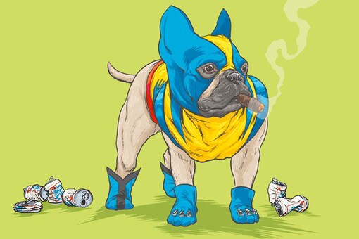 This artist creates really adorable 'dog' versions of Marvel Comics  characters