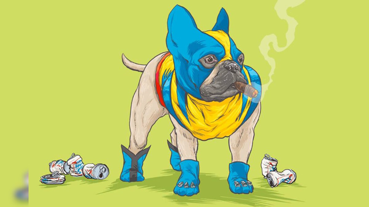 This artist creates really adorable 'dog' versions of Marvel Comics  characters