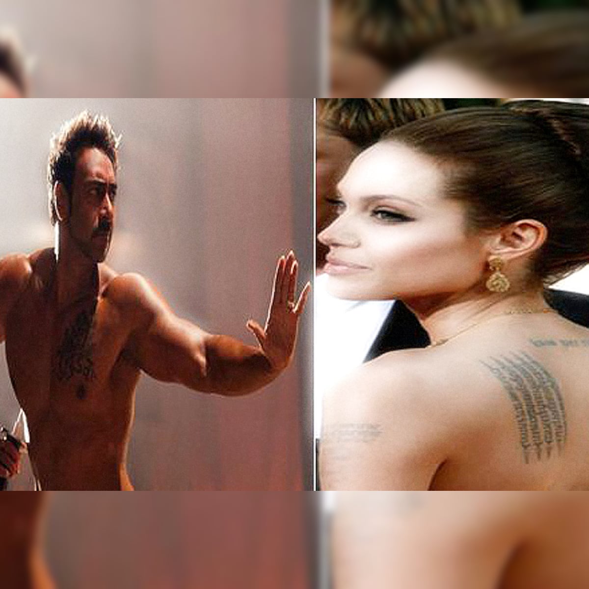 Ajay Devgn To Angelina Jolie Stars Religious Tattoos That Ll Have You Looking At The Art In A Completely Different Way
