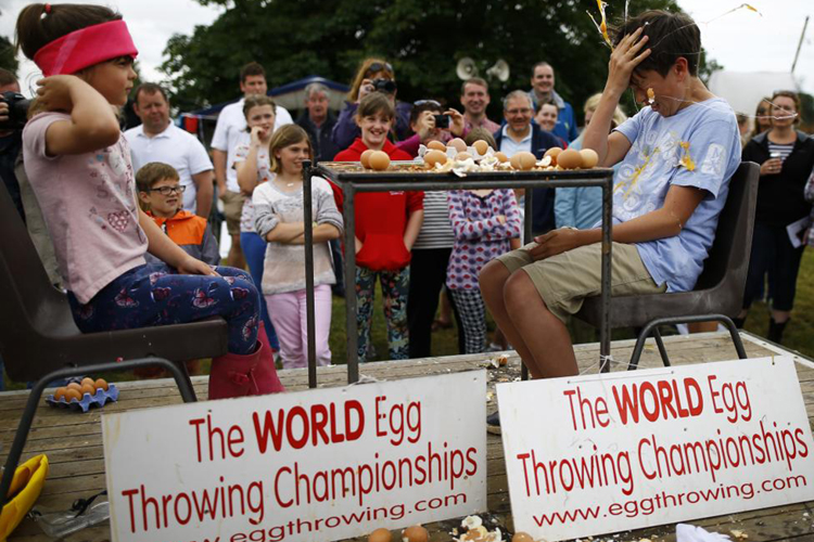 Did you know that England has an actual 'Egg Throwing Championship