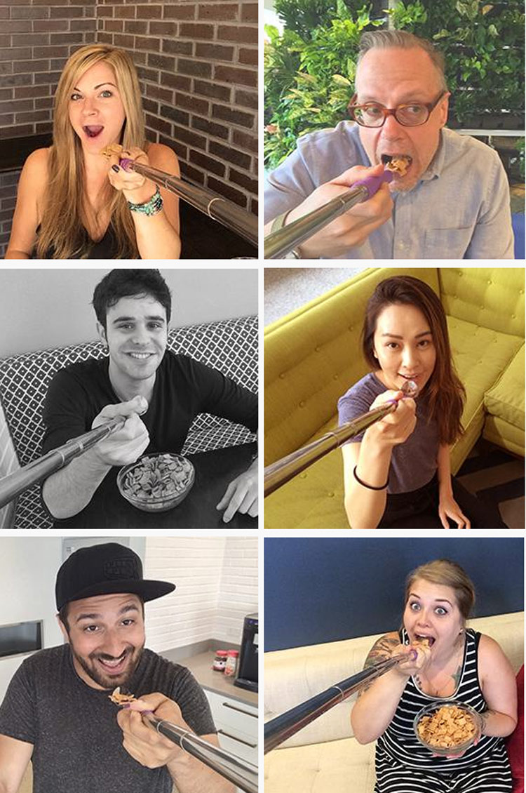 A 'selfie spoon' that lets you take pictures while you eat