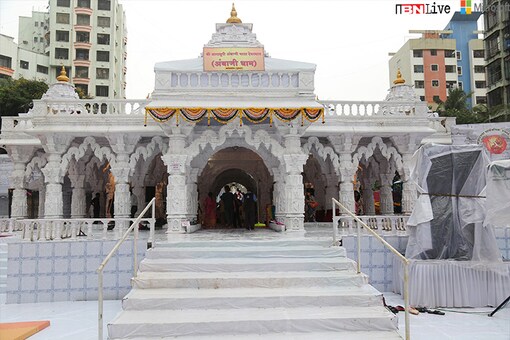 Gujarat's Abu Ambaji Temple replicated at Andheri Cha Raja Ganpati ...