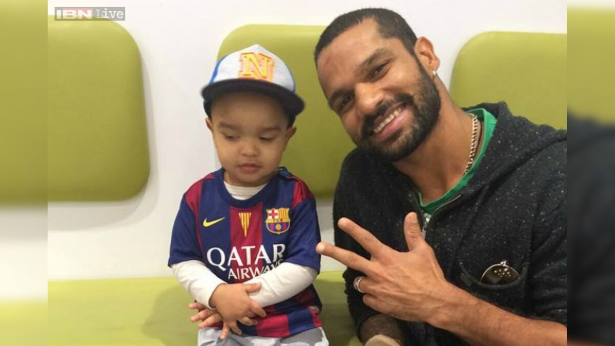 Watch Shikhar Dhawan's oneyearold son Zoravar looks so cute playing