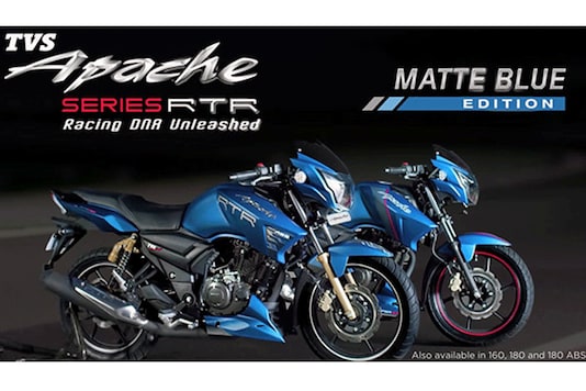 Tvs Apache Rtr Matte Blue Edition Launched In India