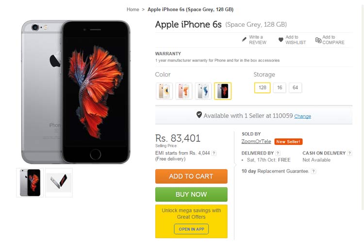 Apple Iphone 6s 6s Plus Listed Online At Rs 64 6 Onwards Coming On October 16
