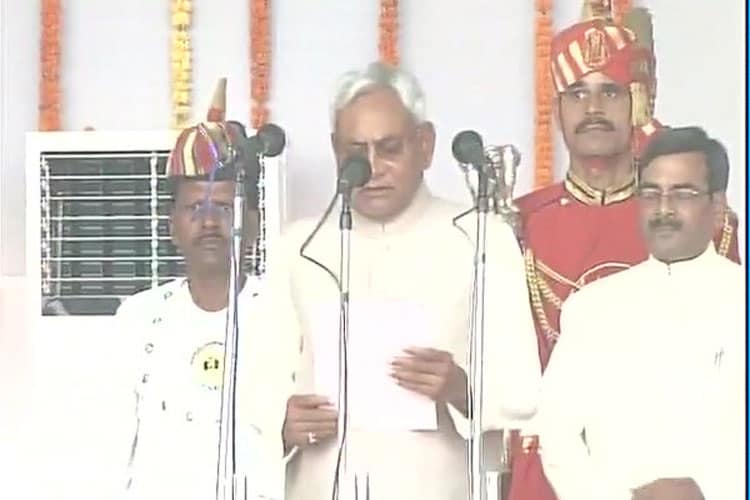 Nitish Kumar Takes Oath As Bihar Chief Minister For The 5th Time: As It ...