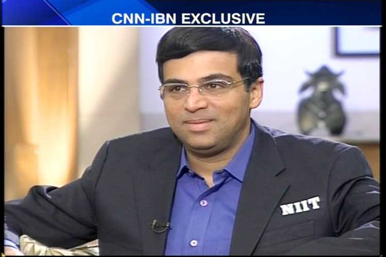 World champion Viswanathan Anand from India contemplates his next