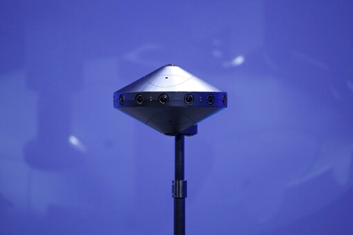 A Facebook Surround 360 virtual reality camera is seen on stage during the Facebook F8 conference in San Francisco, California April 12, 2016. REUTERS/Stephen Lam