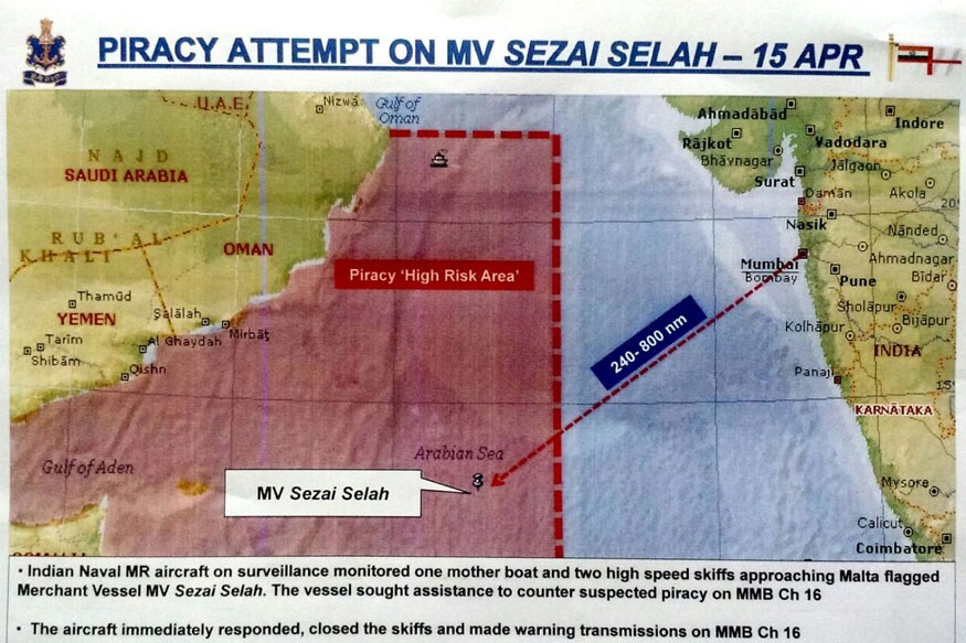 Navy Plane Foils Piracy Attempt In Western Arabian Sea