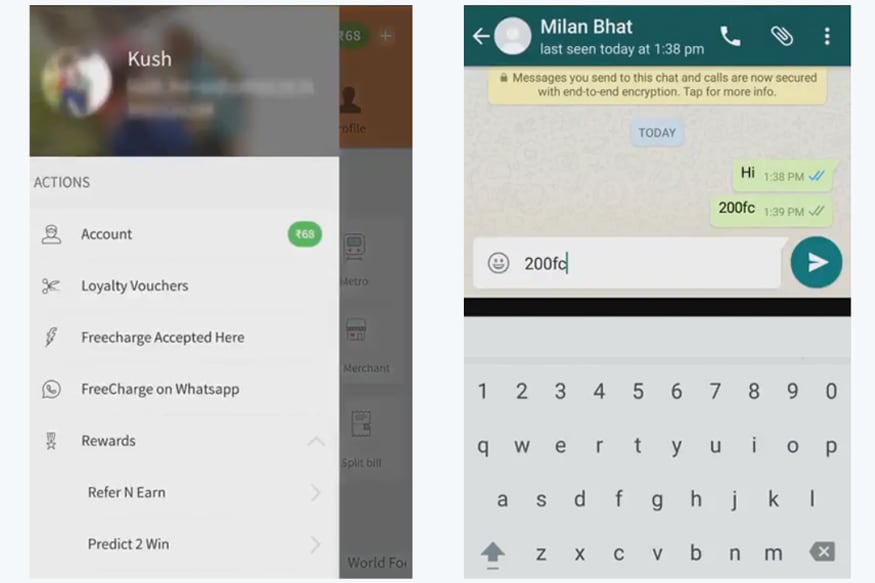 Now Transfer Freecharge Money Through Whats News18