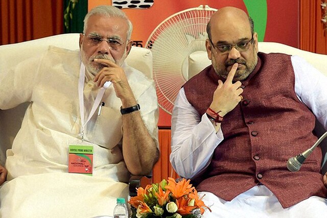 File photo of PM Narendra Modi (left) and BJP chief Amit Shah.