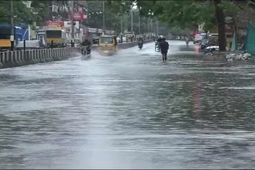 Heavy Rains Lash Chennai Waterlogging In Mylapore News18