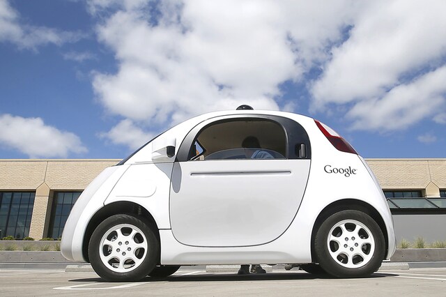 In this file photo, Google's new self-driving prototype car is presented during a demonstration at the Google campus in Mountain View, California. (Photo: AP)