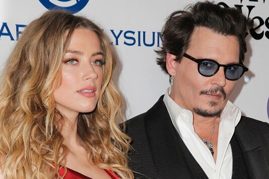 Johnny Depp with ex-wife Amber Heard.