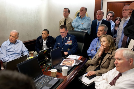 The famous file photo of Barack Obama and other high-ranking US officials receiving an update on the mission against Osama bin Laden. (Reuters) The famous file photo of Barack Obama and other high-ranking US officials receiving an update on the mission against Osama bin Laden. (Reuters)