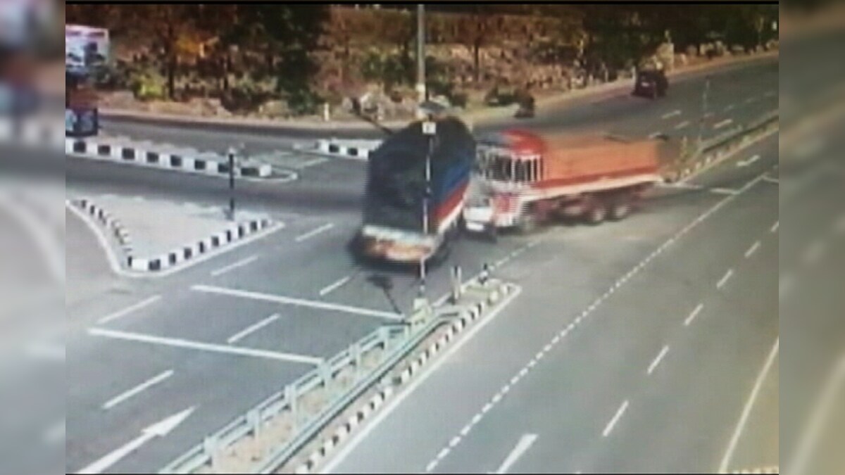 Caught on Camera Car Crushed Between 2 Trucks In Telangana, 5 Dead