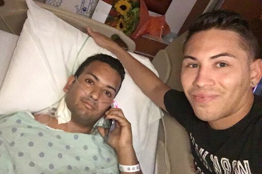 Felipe Marrero in his hospital bed in Orlando (AP) 
