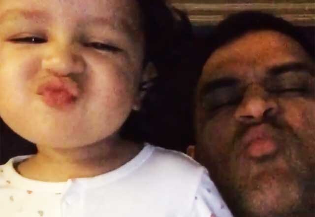 Watch: Sakshi Shares Adorable Videos of MS Dhoni, Daughter Ziva