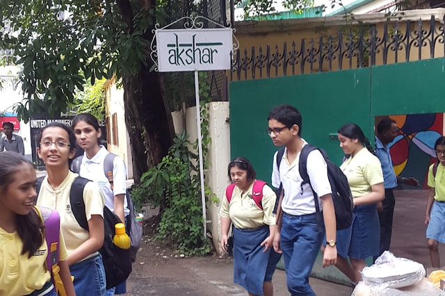 Students of Akshar School in Kolkata.