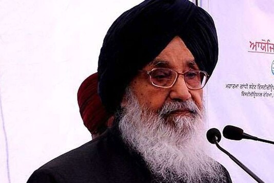 File Picture of former Punjab Chief Minister Parkash Singh Badal. (Photo courtesy: Twitter)