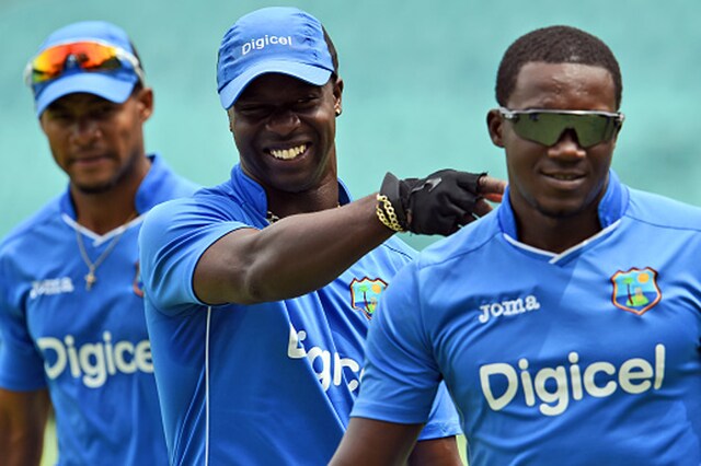 A file photo of West Indies bowlers Jerome Taylor and Kemar Roach. (Getty Images)