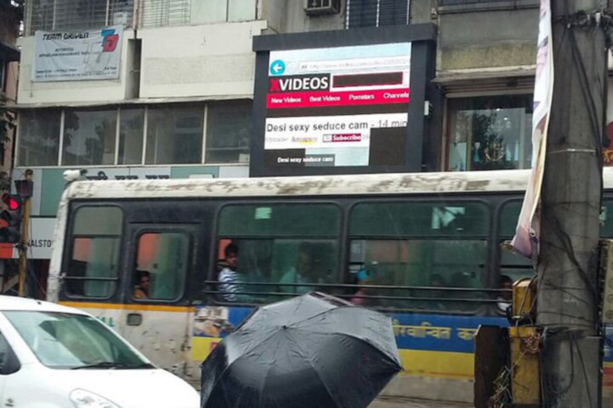 1200px x 800px - An Ad Screen in a Busy Street in Pune Started Streaming Porn!