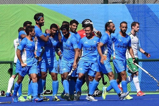 A file photo of Indian men's hockey team celebrating a goal. (Getty Images)