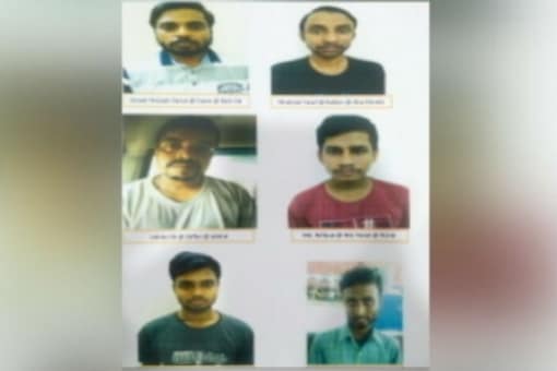 TV image of suspected Jamaat-ul-Mujahideen Bangladesh (JMB) terrorists.