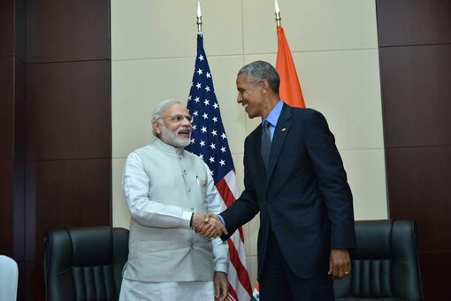 File photo of Prime Minister Narendra Modi with former US president Barack Obama.