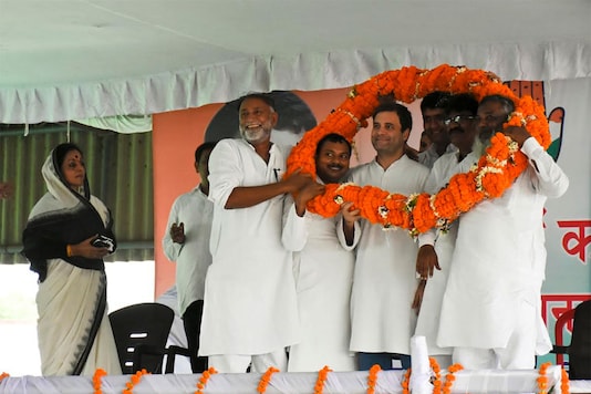 Congress vice president Rahul Gandhi in his constituency Amethi. Congress vice president Rahul Gandhi in his constituency Amethi.