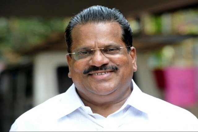 A TV grab of former Kerala minister EP Jayarajan
