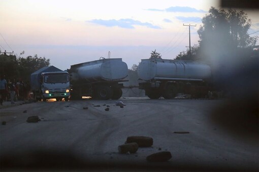 Vehicles damaged by the protesters in Ethiopia.   (Photo Credit: Getty Images)
