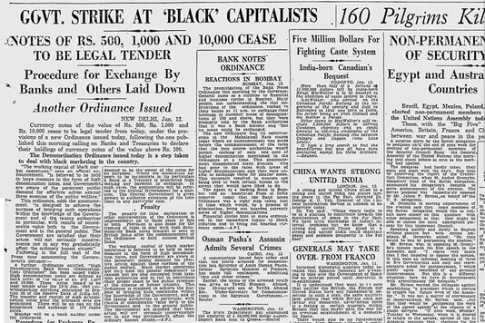 Demonetisation: Newspapers From 1946 Tell a Story Similar to 2016