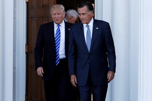 US President-elect Donald Trump (left) and Mitt Romney. (Reuters) US President-elect Donald Trump (left) and Mitt Romney. (Reuters)