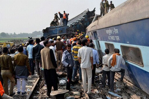 Rescue and relief work in progress after the Indore-Patna express derailed near Kanpur Dehat on Nov 20, 2016. (PTI  Photo)