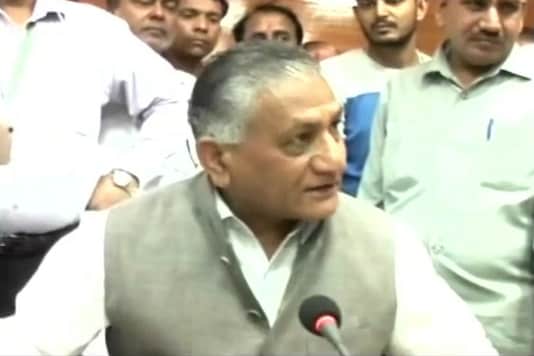 File photo of Union Minister of State for External Affairs VK Singh. File photo of Union Minister of State for External Affairs VK Singh.