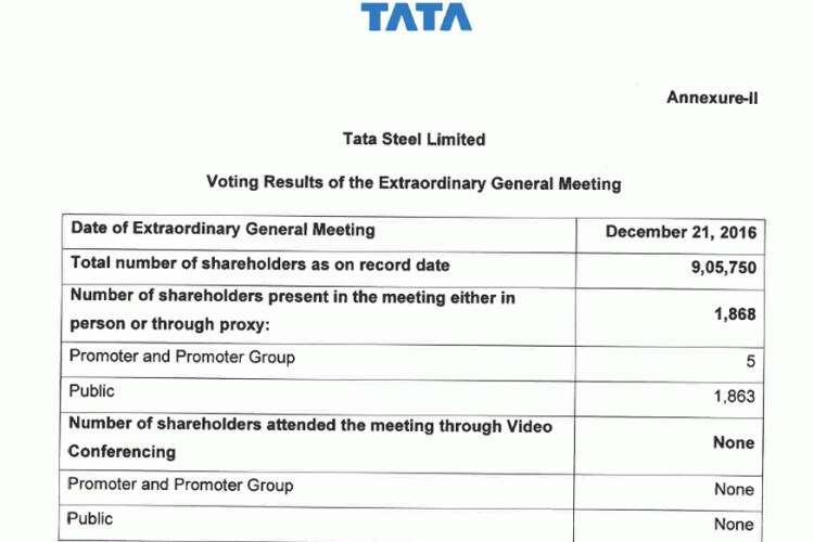 Nusli Wadia Removed From Tata Steel Board: A Glimpse of Vote Shares