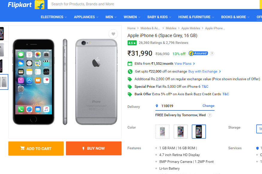 Apple iPhone 6 Selling For as Low as Rs 9,990 on Flipkart Under