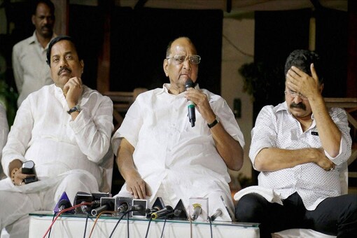 File photo of NCP chief Sharad Pawar addressing a press conference in Mumbra near Mumbai. (Photo: PTI)