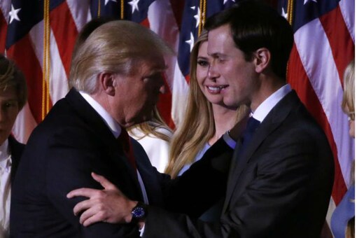 US President Donald Trump greets his daughter Ivanka and son in law Jared Kushner (R).  Kushner is the first member of Trump's inner circle to face questions from government officials. (Photo: Reuters) 