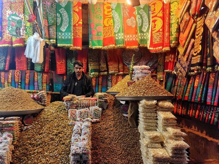 Local dried fruit and sweets are a favorite for millions of worshippers that visit the Shrine each year.